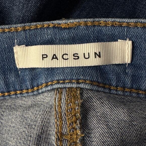 PacSun SZ 26 High-Rise Jeggings Jeans Two-Tone Stretch Mid-Rise Zip-Fly Pockets - Picture 7 of 9